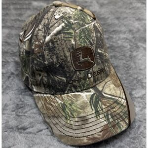 John Deere Camo Deer Embroidered Season Baseball Cap Hat Adjustable Cotton